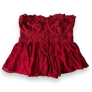 Free People Adella Tiered Corset Tube Top